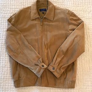 Men’s Tan Suede Daniel Cremieux Heavyweight Coat. Sz L